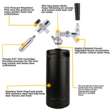 4L Single Wall Mini Keg Tap System